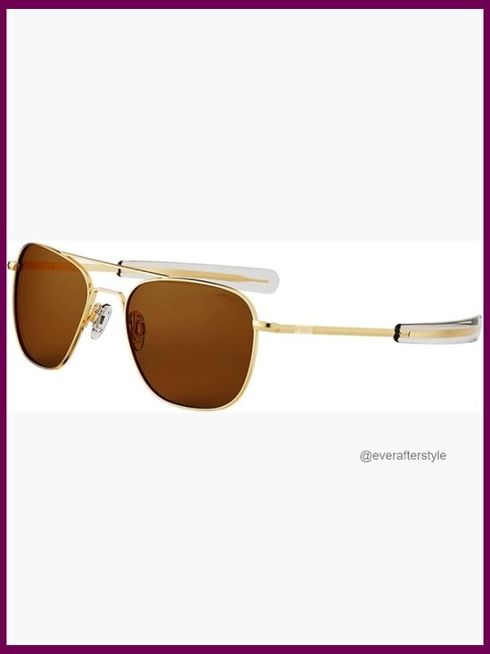 23k Gold Aviator Sunglasses with Polarized Lenses UV Protection main image 7